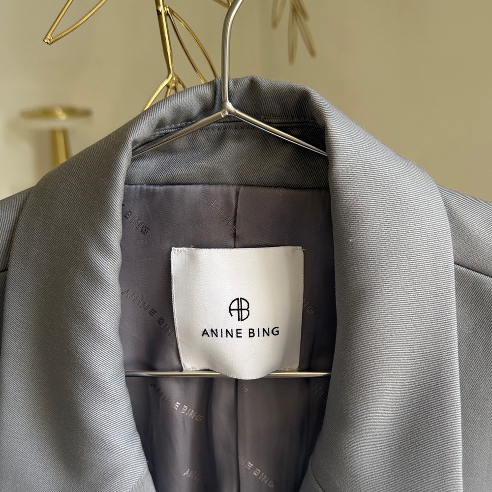 Anine Bing Quinn Gray Blazer - Picture 2 of 10